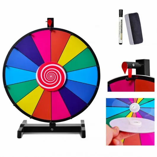 24" Editable 14 Slot Fortune Spinning Game Tabletop