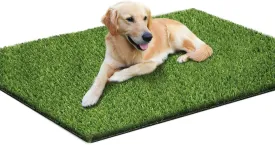 43.3 x 29.5 Inches Fake Grass Pee for Dogs Artificial Grass Rug Turf for Puppy Potty Training Washable Grass Mat Pee Grass for Dog Potty Tray