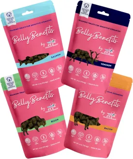 4oz Low Calorie Training Treats for Dogs with Sensitive Stomachs - 4 Pack Variety Dog Treat Bundle - Made in The USA, No Corn, Wheat, or Soy