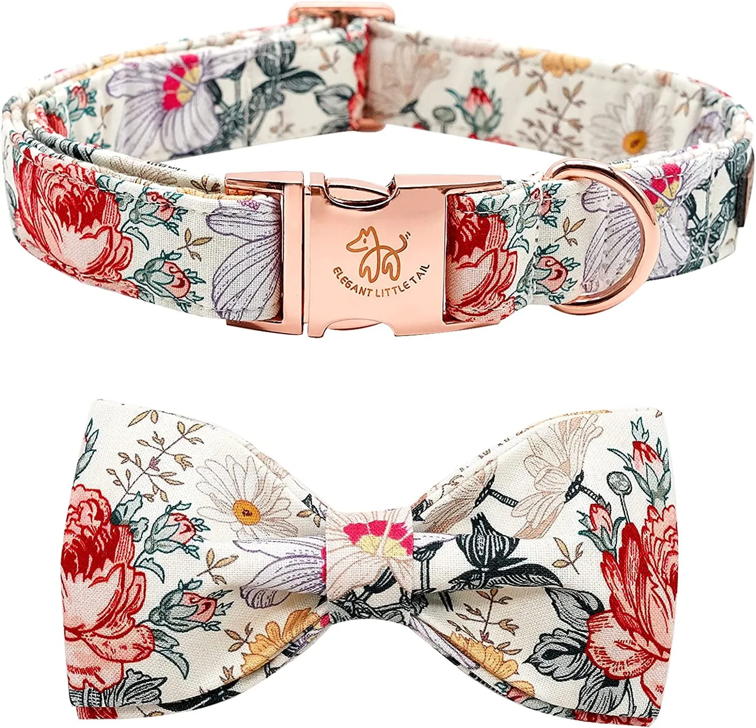 Adjustable Dog Collar with Bowtie