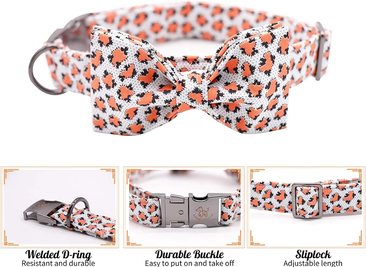 Adjustable Dog Collar with Bowtie