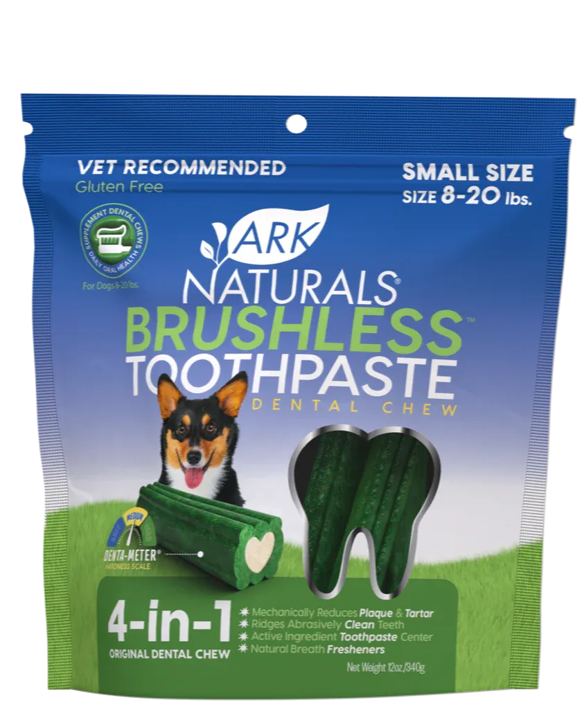 Ark Naturals Brushless Toothpaste Dog Chew, Small (8-20lbs)