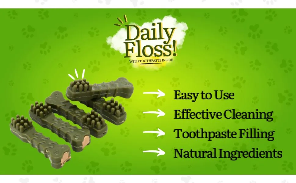 BASIL Daily Floss Toothpaste Filled Chew Treat for Dogs & Puppies | 150 Grams