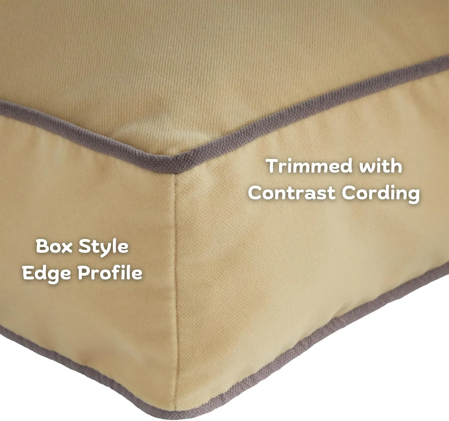 Buster Reversible Rectangle Pillow Style Dog Bed, Beige, Medium (42 x 30 in.)