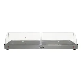 Cadco WTRT-40-HD 45" x 14 3/8" x 9 3/4" Electric Heavy-Duty Countertop Warming Shelf with Roll Top Lids - 120V