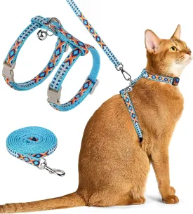 Cat Harness and Leash Set Escape Proof Adjustable for Small Medium Cats,Adjustable 9-14.5 Inch