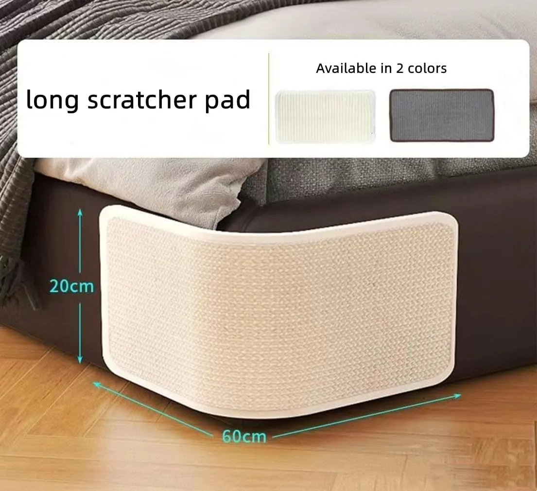 Cat Scratching Mat Sisal Furniture Protector Sofa Cat Scratcher Mat Board Easy to Install Cat Scratching Pad Cat Grinding Claw Care Pad Cat Scratch Couch Cover Guard Sofa (White(60x20cm))