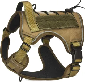 CBBPET Tactical Dog Harness for Small Medium Large Dogs No Pull Adjustable Harness Training Easy Control Pet Vest,Reflective Working Training (L(Neck 20-30, Chest 22-41))