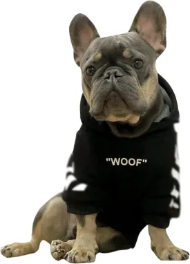 ChoChoCho Stylish Dog Hoodie Dog Clothes Streetwear Cotton Sweatshirt Fashion Outfit for Dogs Cats Puppy Small Medium Large (3XL, Black)