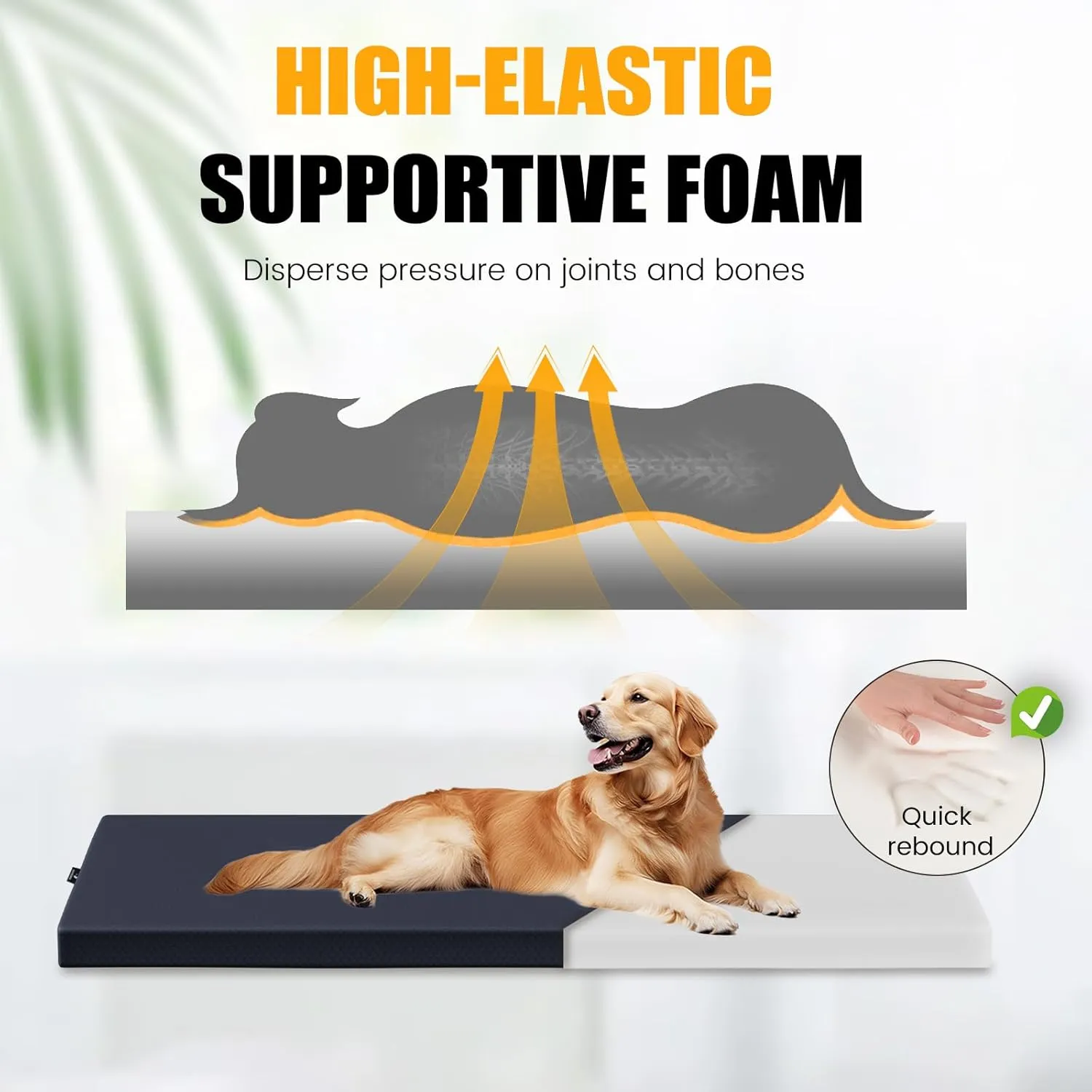 Dog Bed for Car Back Seat Cover, Non-Slip Travel Car Couch for Dog with Comfort Supportive Foam, Custom Fit Backseat Extender Pet Mat Cushion for Sedan, SUV & Truck, Scratch-Proof, Easy Clean