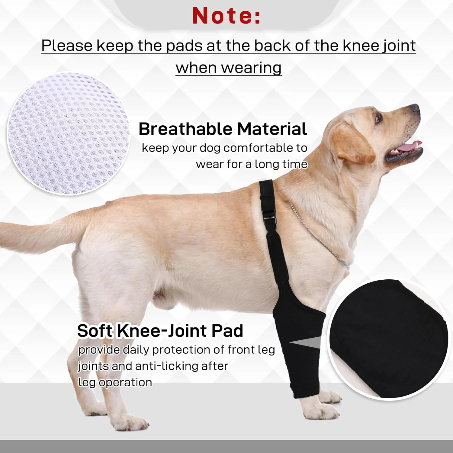 Dog Recovery Suit for Front Legs, Dog Recovery Sleeves After Surgery with Elastic Band, Soft Protective Elbow Braces for Medium Large Dogs, Cone Collar Alternative to Stop Licking Leg Wounds,Black,L