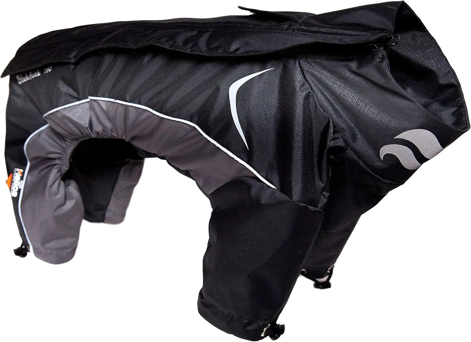 DOGHELIOS 'Blizzard' Full-Bodied Comfort-Fitted Adjustable and 3M Reflective Winter Insulated Pet Dog Coat Jacket w/ Blackshark Technology, X-Small, Black