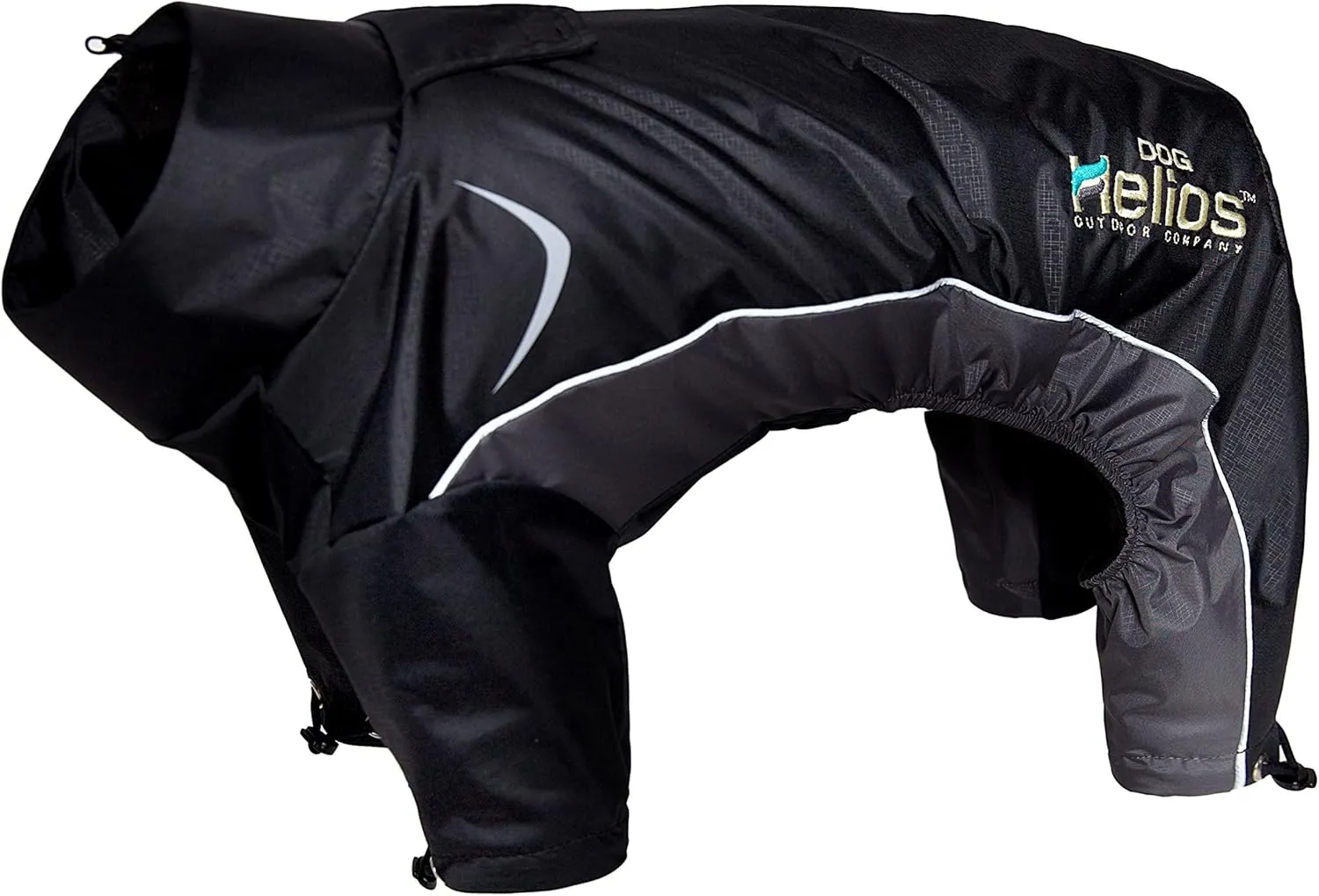 DOGHELIOS 'Blizzard' Full-Bodied Comfort-Fitted Adjustable and 3M Reflective Winter Insulated Pet Dog Coat Jacket w/ Blackshark Technology, X-Small, Black