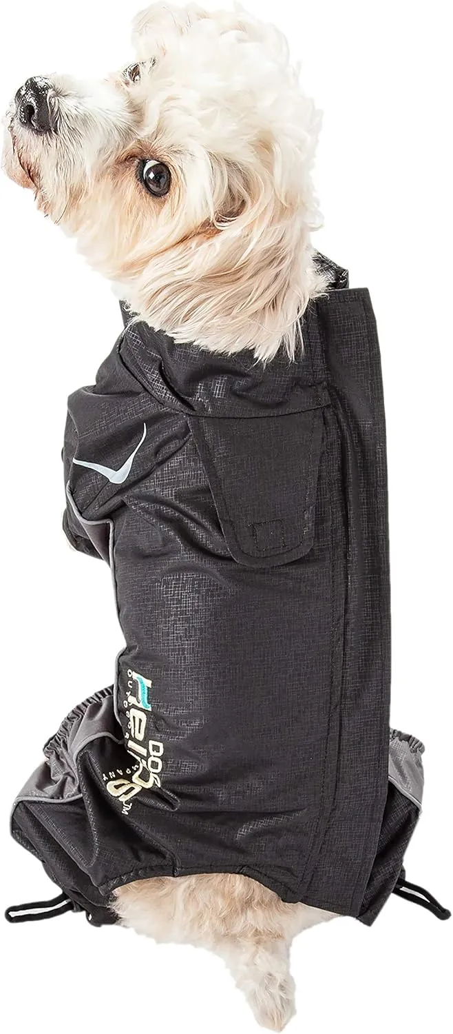 DOGHELIOS 'Blizzard' Full-Bodied Comfort-Fitted Adjustable and 3M Reflective Winter Insulated Pet Dog Coat Jacket w/ Blackshark Technology, X-Small, Black