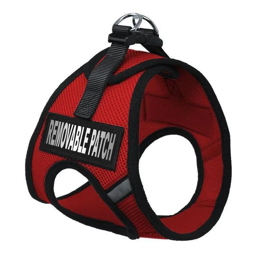 Dogline York Soft Mesh Service Dog Harness   Built-In Hook & Loop Fastener