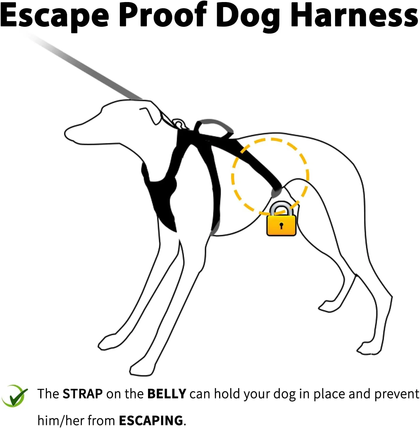 Escape Proof Dog Harness, Escape Artist Harness, Fully Reflective Harness with Padded Handle, Breathable,Durable, Adjustable Vest for Medium Dogs Walking, Training, and Running Gear (Pink,M)