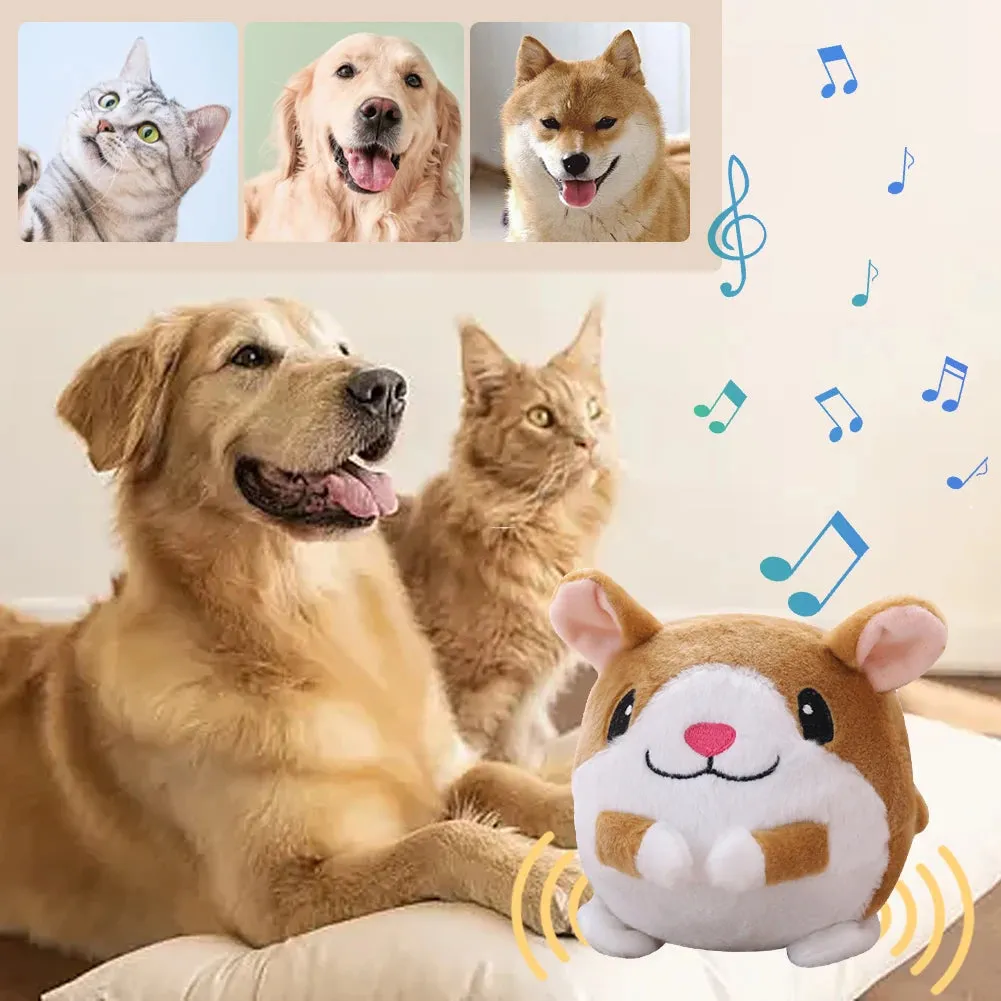 Interactive USB Rechargeable Pet Toy Ball with Sound and Movement