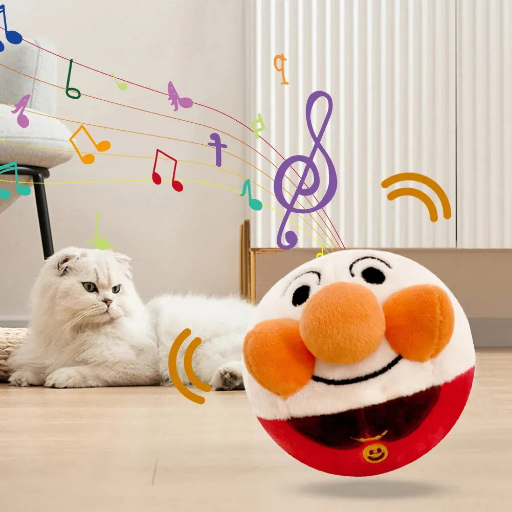 Interactive USB Rechargeable Pet Toy Ball with Sound and Movement