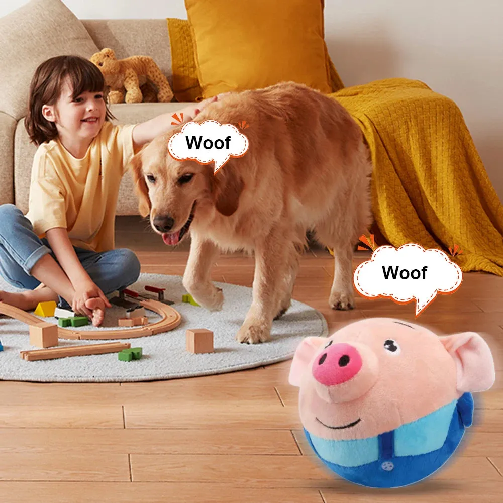 Interactive USB Rechargeable Pet Toy Ball with Sound and Movement