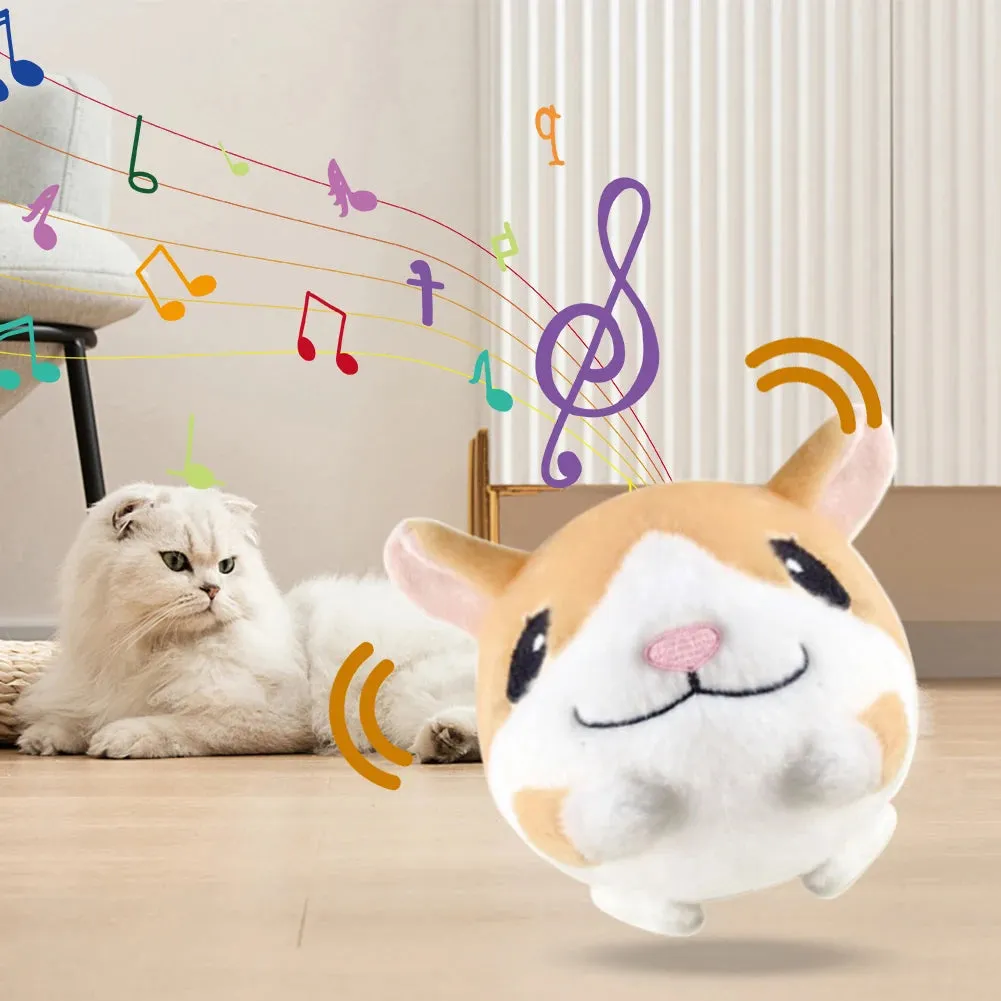 Interactive USB Rechargeable Pet Toy Ball with Sound and Movement