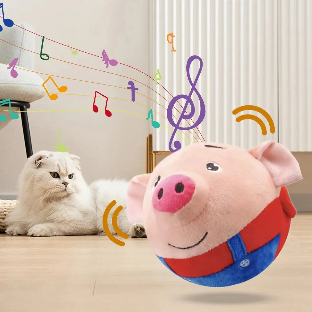 Interactive USB Rechargeable Pet Toy Ball with Sound and Movement