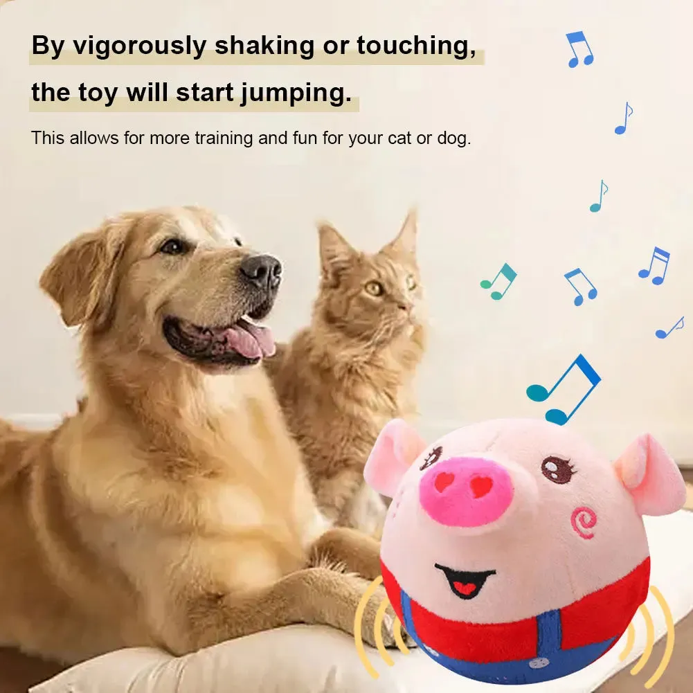 Interactive USB Rechargeable Pet Toy Ball with Sound and Movement