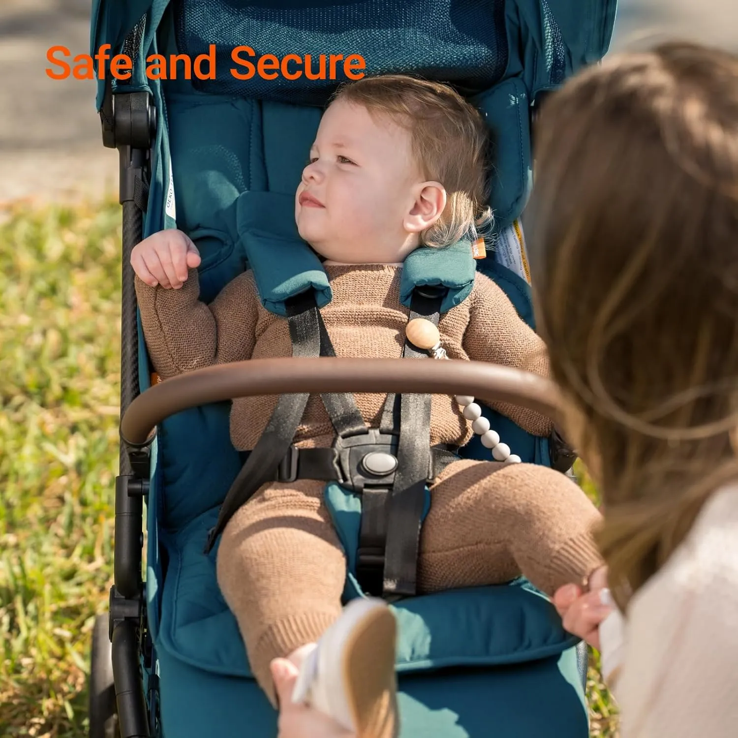 Lightweight Baby Travel Stroller with Carbor Fiber Frame, Compact & Airplane-Friendly, One-Handed Folding Design, 11.6 lbs, Perfect for Toddlers, Organizer & Cushion Included, Blue