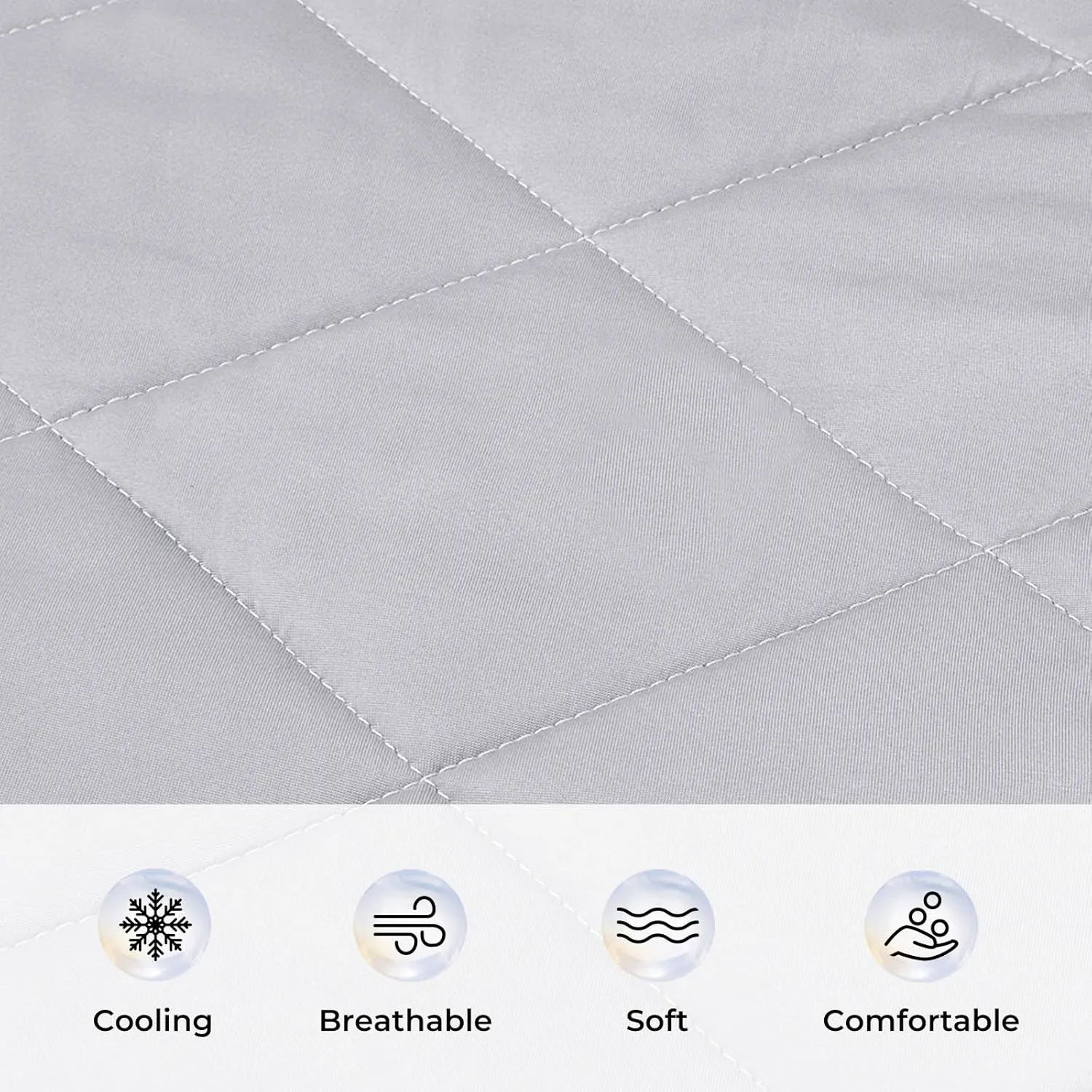Luciphia Premium Cooling Blanket for Dogs Washable Q-MAX>0.4 Pet Cool Mat for Cats Hot Weather Puppy Lightweight Throw Calming Pad(Light Grey,60x80 inches)