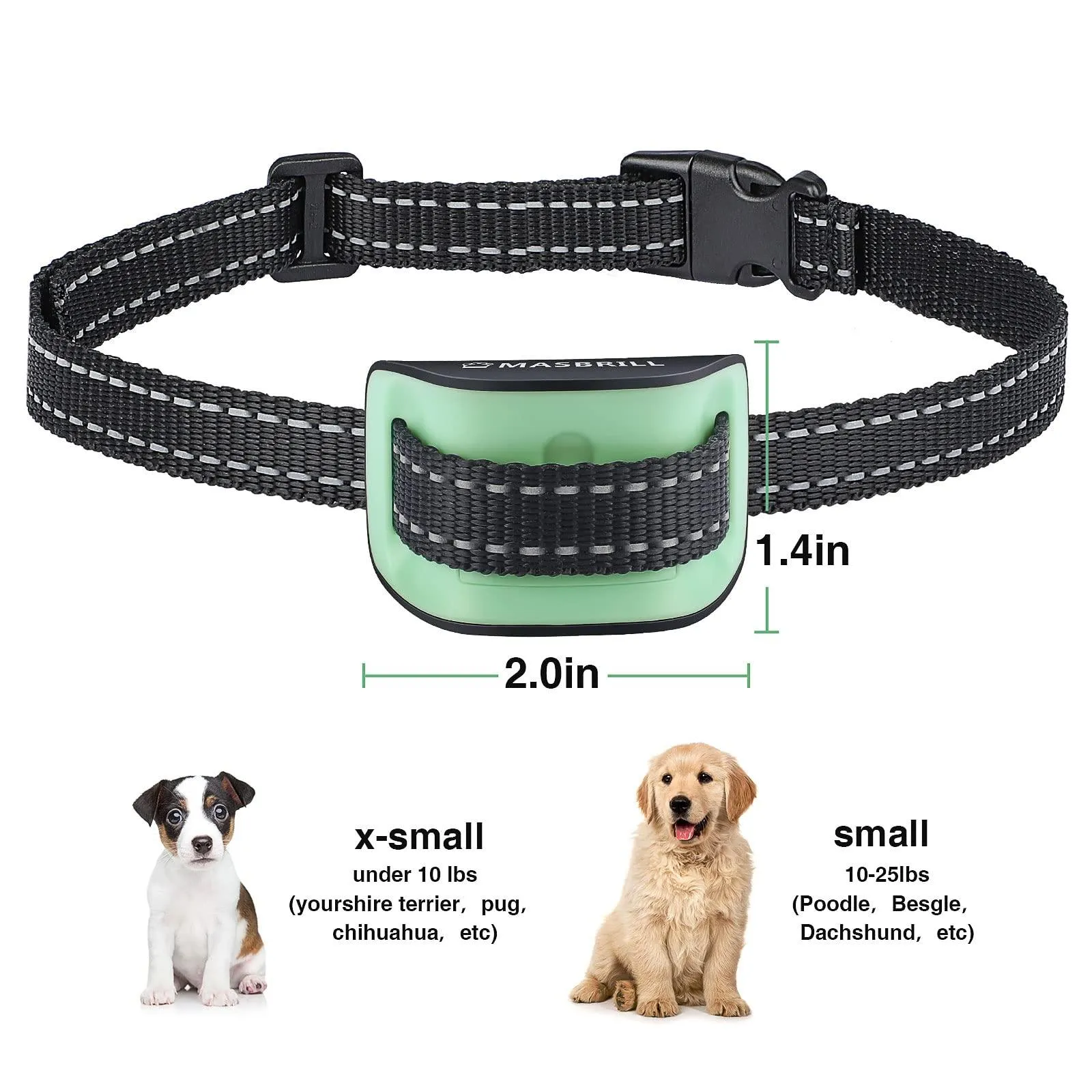 MASBRILL Dog Bark Collar Safe No Bark Control Device