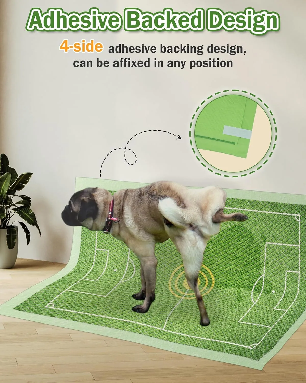 MICOOYO Puppy Pads Pee Pads for Dogs, Disposable Target Dog Pad for Potty Tranning , Soccor Field Design Super Absorbent Doggy Pad for Pets, Puppy, Doggie, Cat (S, 30Count)