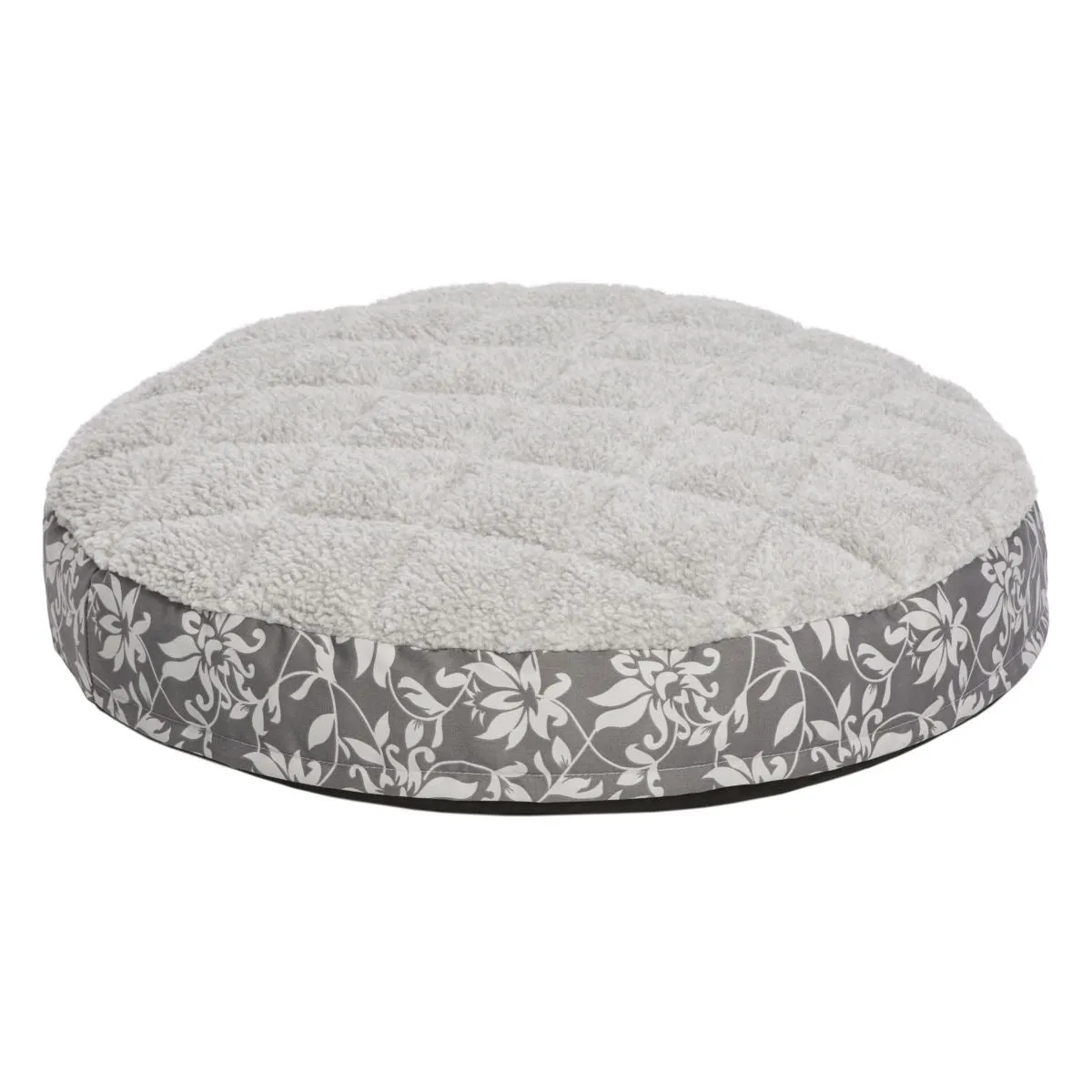 Midwest Round QuietTime Couture Pewter Floral Empress Mattress 28"