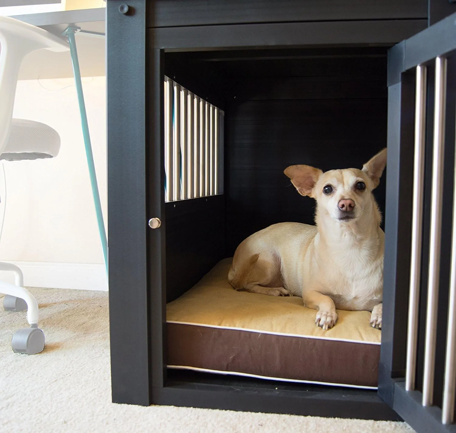 New Age Pet InnPlace Medium Dog Cushion - 3" Thick Foam Pad with Removable, Washable Cover, Comfortable Pet Bed Fits ECOFLEX Dog Crates and Buddy's Daybed, Ideal for Medium Sized Dogs and Puppies