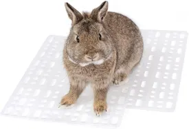 Niteangel 2 Pieces Rabbit Playpen Feet Mats for Cage, Comes with 4 Fixed Tabs (White)