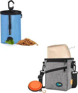 Ownpets Dog Training Pouch with Silicone Liner Small-Size Pet Training Treat Pouch with Drawstring Closure