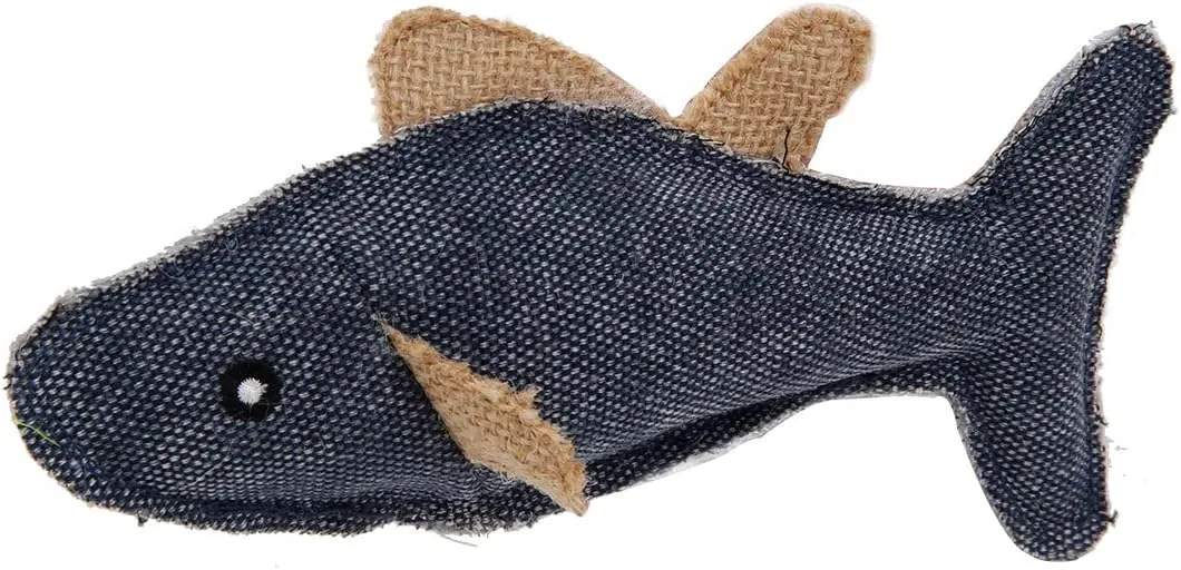 Pet Life  Durable Fish Plush Kitty Catnip Cat Toy