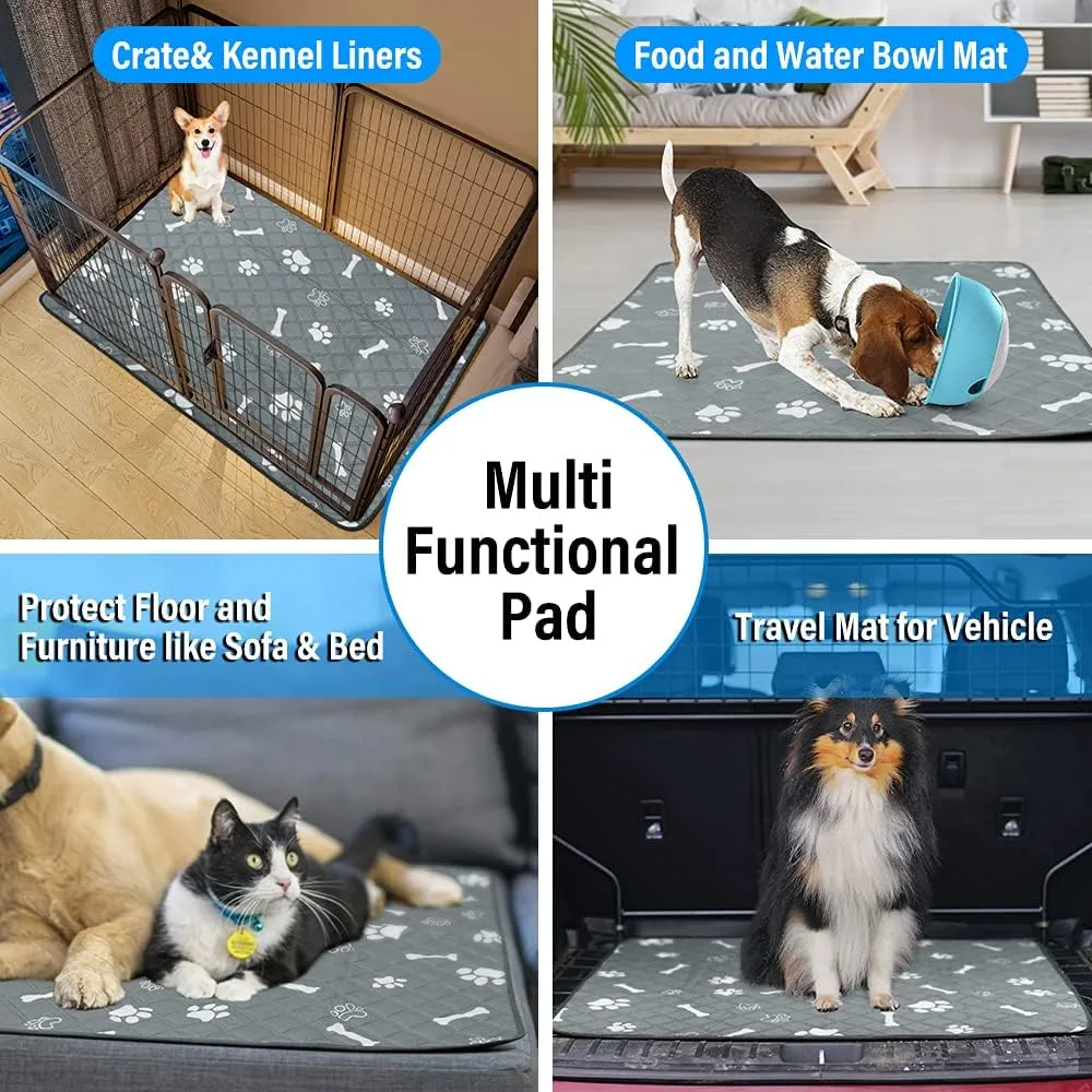 Plutus Pet Washable Pee Pads for Dogs, 1 Pack, Non-Slip Dog Pads with Heavy Absorbency, Reusable Training Pads, Waterproof Mat for Whelping, Playpen, Crate, Kennel and Outdoors, 72x 72