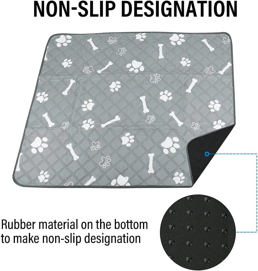 Plutus Pet Washable Pee Pads for Dogs, 1 Pack, Non-Slip Dog Pads with Heavy Absorbency, Reusable Training Pads, Waterproof Mat for Whelping, Playpen, Crate, Kennel and Outdoors, 72x 72