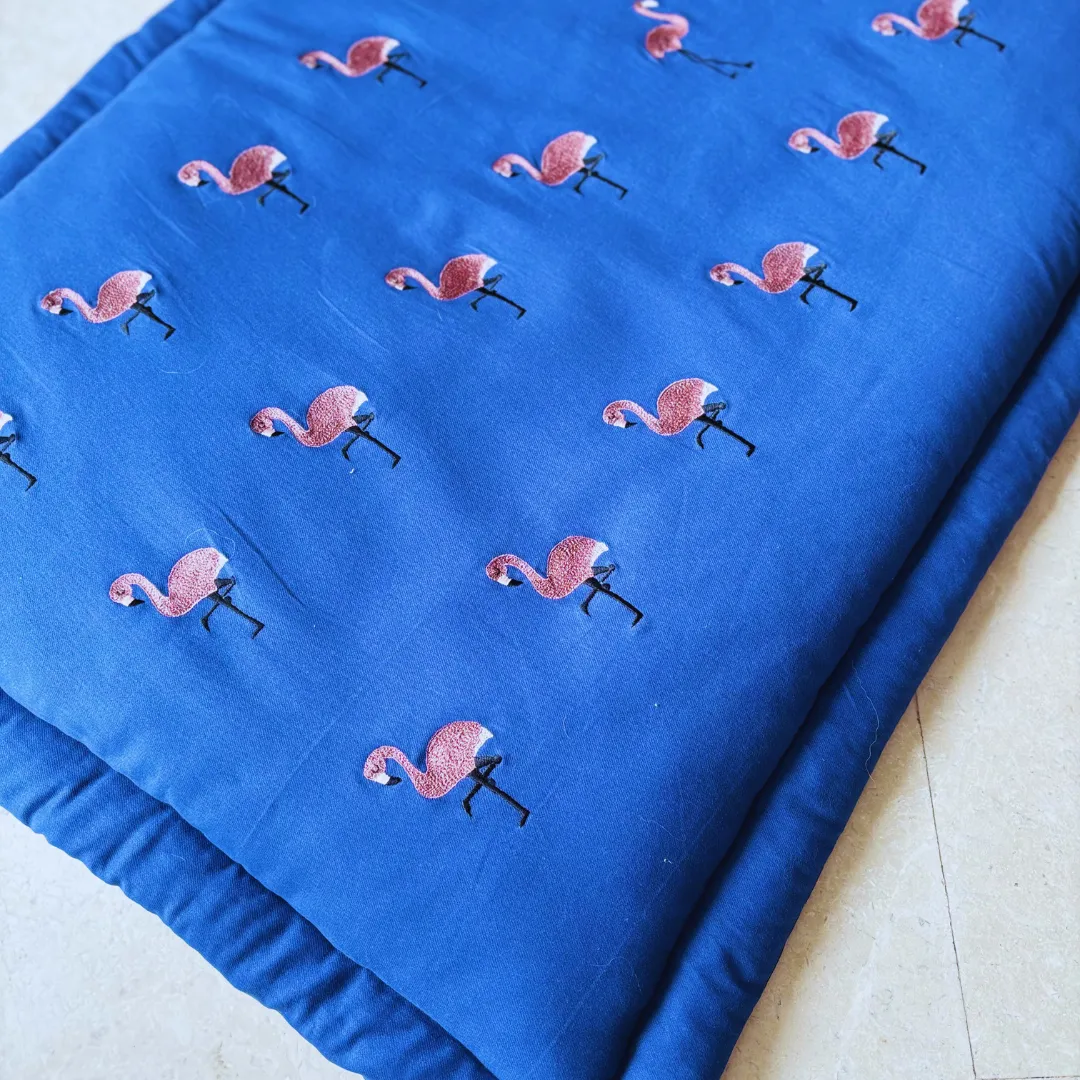 PoochMate Blue Flamingos Dog Mat