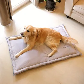 PoochMate Simple Joys Pin Check Grey Dog Mat - 48*30 IN