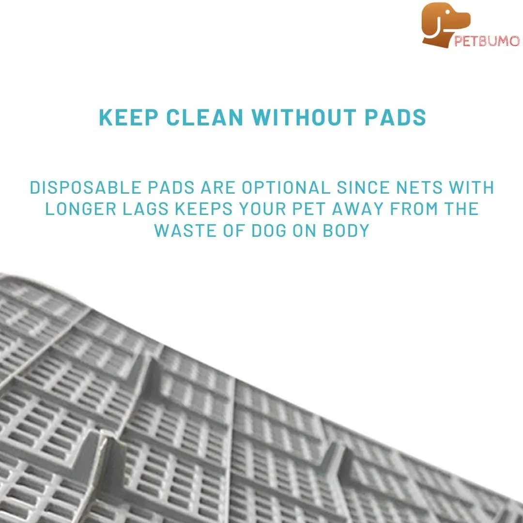 PS KOREA] Indoor Dog Potty Tray  with Protection Wall Every Side for No Leak, Spill, Accident - Keep Paws Dry and Floors Clean (Pink)   Pee PAD 100 PCS