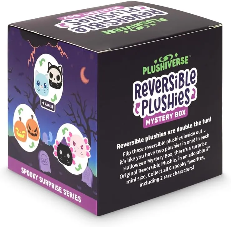 Teeturtle 3" Reversible Halloween Mystery Box Plushie - Spooky Surprise Series - Soft Cute Stuffed Animal Blind Box
