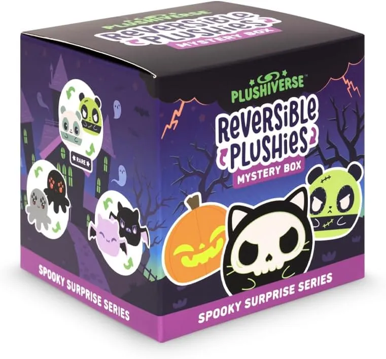 Teeturtle 3" Reversible Halloween Mystery Box Plushie - Spooky Surprise Series - Soft Cute Stuffed Animal Blind Box