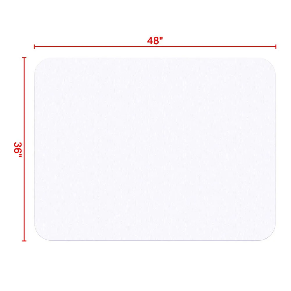 TheLAShop 48" x 36" (1/16" Thick) PVC Chair Mat Hardwood Floor Protector No Lip