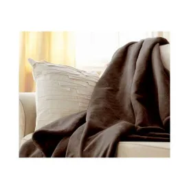 valiant Microplush Electric Heated Throw Blanket in Walnut Brown
