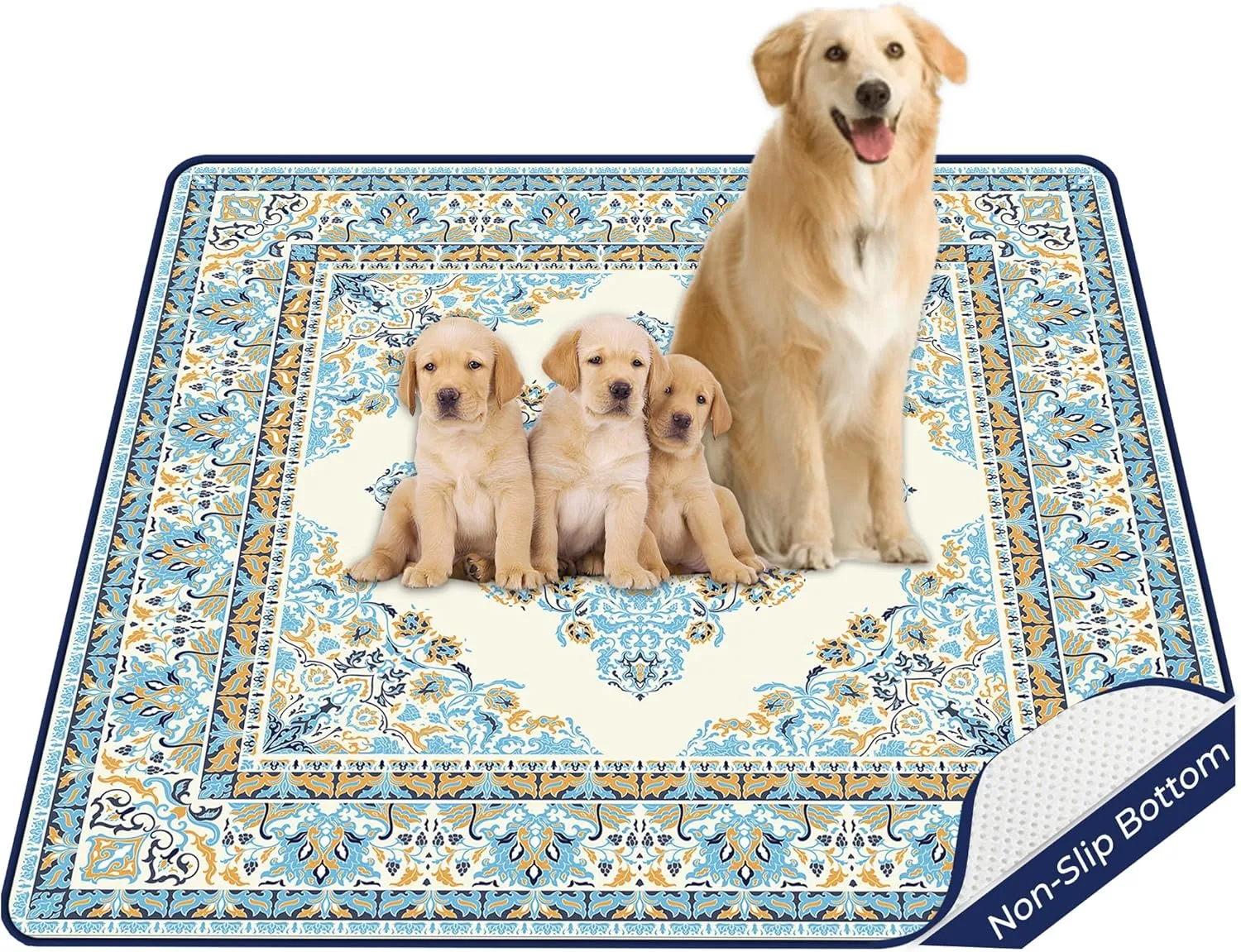 Washable Pee Pads for Dogs 72x72 - Extra Large Super Absorbent Reusable Dog Training Pads, Waterproof Non-Slip Leakproof Whelping Pad, Pee Pads for Dog Floor, Bed