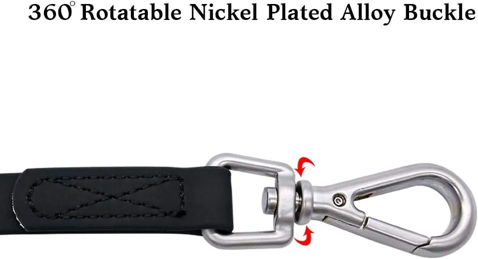 Waterproof Dog Training Leash 50FT 30FT 15FT 10FT 5FT Heavy Duty Recall Long Lead for Large Medium Small Dogs (10FT, Black)