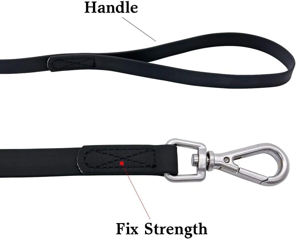 Waterproof Dog Training Leash 50FT 30FT 15FT 10FT 5FT Heavy Duty Recall Long Lead for Large Medium Small Dogs (10FT, Black)