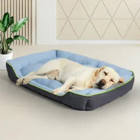 XXLarge Dog Beds Pet Cooling Sofa Mat Bolster - Grey